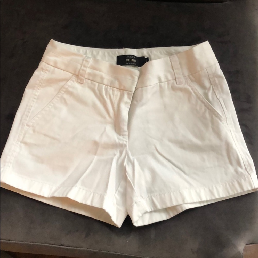 J. Crew White Chino Shorts